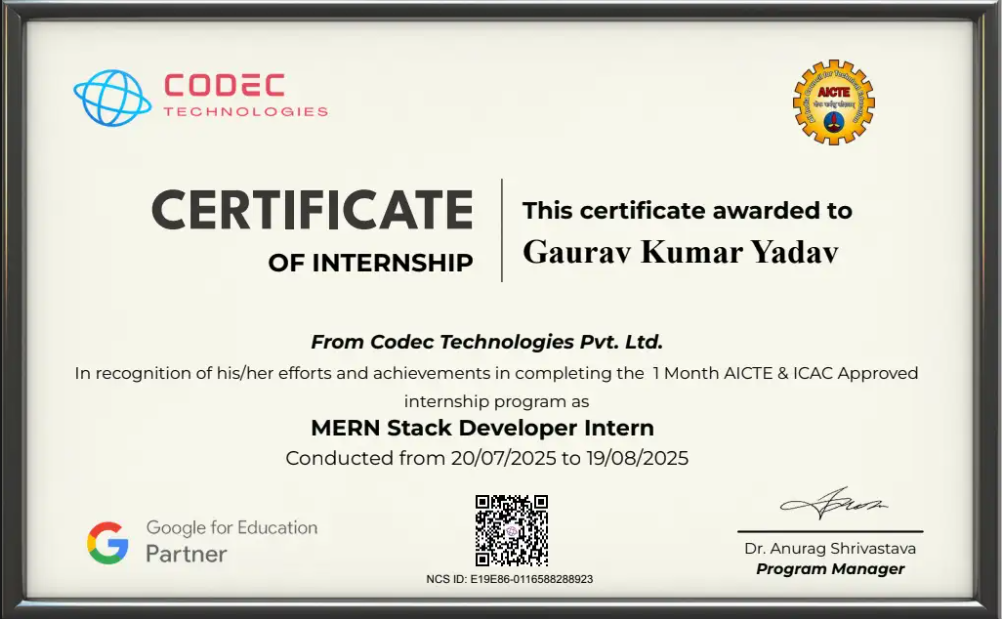 Certificate